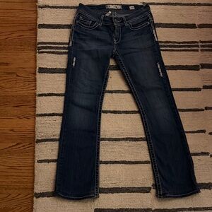 BKE Dark Blue Straight Leg Jeans
